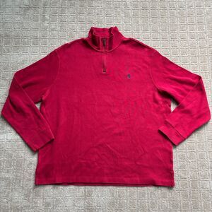 Polo Ralph Lauren Estate Rib Pullover Men XXL Red 1/4 Zip Sweater Pony Logo NWT
